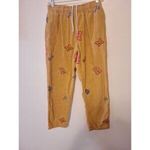 Urban Outfitters BDG Womens SM P small Corduroy Pants Alphabet Print Retro